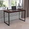 Flash Furniture Commercial Grade Industrial Style Office Desk, 47" Length, Mahogany GC-GF156-12-MHG-GG - alternate 1